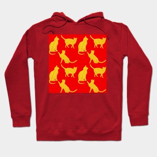 Golden cats-Red Hoodie